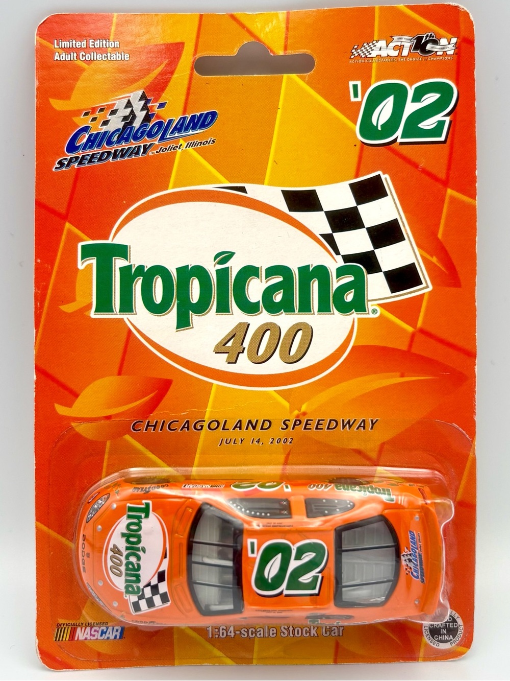 Tropicana 400 Chicagoland Speedway Limited Edition Die-Cast 1:64 Race Car NEW